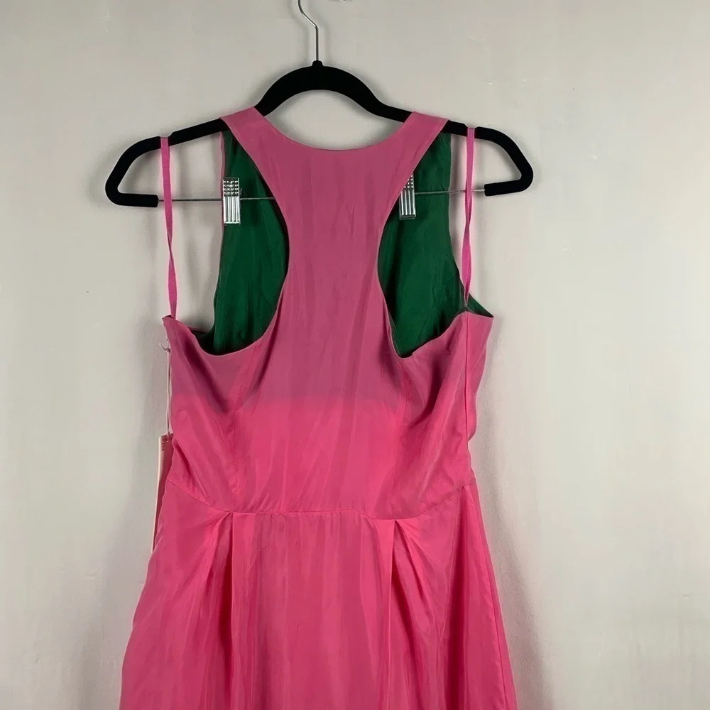 Line & Dot Racerback Fit & Flare‎ Pink Dress M NWT
